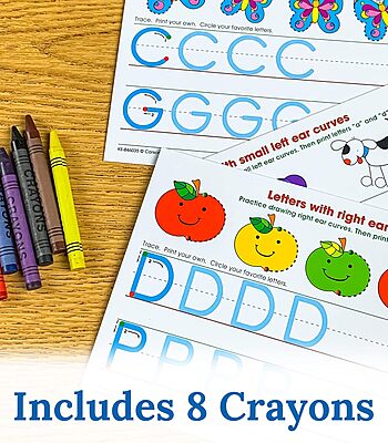 Key Education Publishing Write-On/Wipe-Off Print Alphabet Letters, Literacy Activities