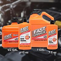 Fast Orange 25219 Pumice Lotion, Heavy Duty Hand Cleaner, Natural Citrus Scent, Waterless Cleaner For Mechanics, Strong Grease Fighter, 1 Gallon 128 Ounce (Pack of 1) Pumice