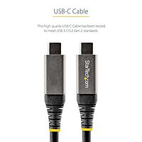 StarTech.com USB-C to USB-C Cable - USB 3.2 Gen 2 10Gbps, 100W PD, DP Alt Mode