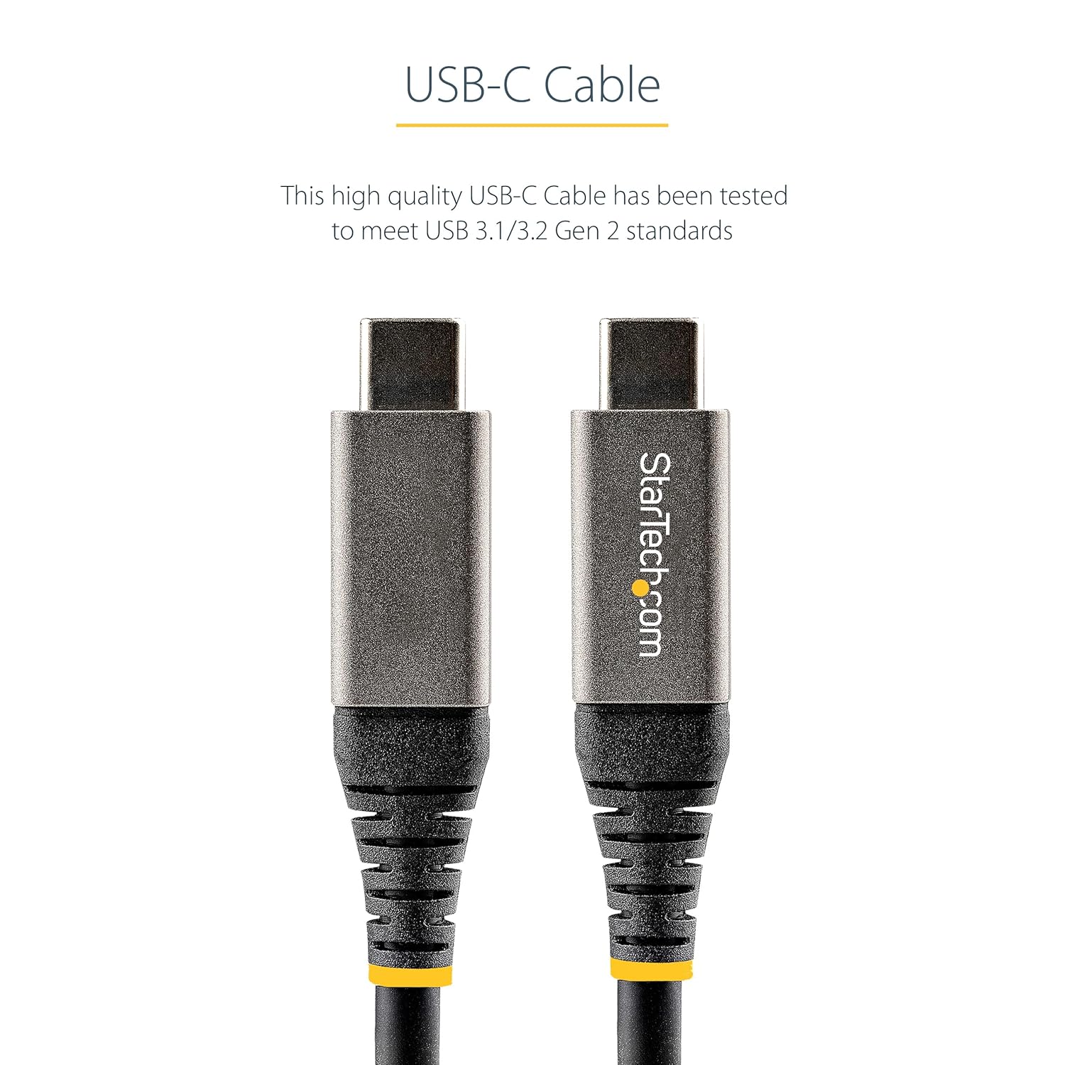 StarTech.com USB-C to USB-C Cable - USB 3.2 Gen 2 10Gbps, 100W PD, DP Alt Mode