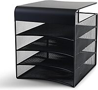 SAFCO Onyx Hanging Under-Desk Organizer, Steel Mesh