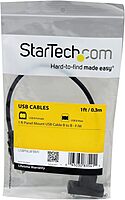 StarTech.com 1 ft Panel Mount USB Cable B to B - F/M - USB Type B (F) to USB Type B (M) - USB 2.0 - Molded Hood