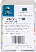 Sparco Pushpins, 3/8in, Assorted Colors, Box Of 100