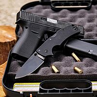 COLD STEEL American Lawman 3.5" S35VN Razor-Sharp Blade 4.625" G-10 Handle Tactical Folding Knife with Tri-Ad Lock