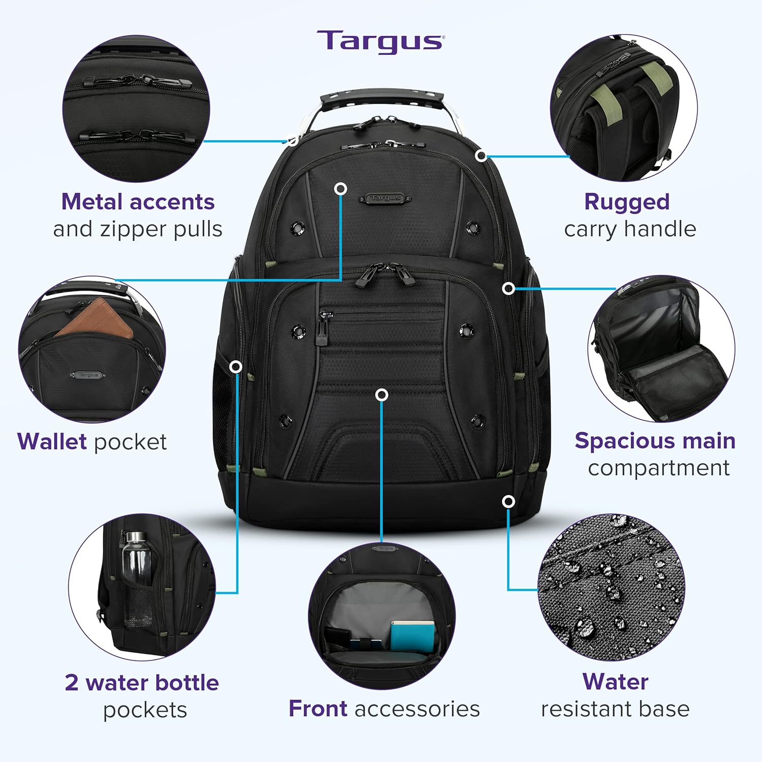 Targus Drifter Essentials Laptop Backpack, Travel Backpack for Laptops up to 16" Backpack for Men & Women
