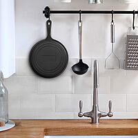 COMMERCIAL CHEF Preseasoned Cast Iron Round Griddle Pan