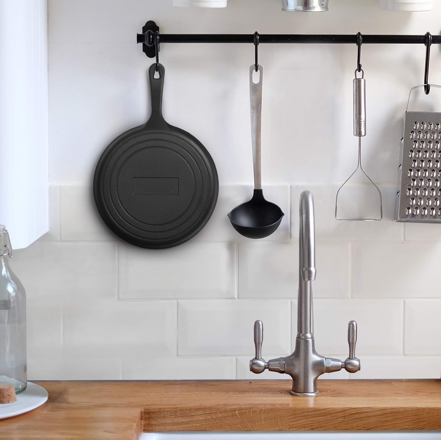 COMMERCIAL CHEF Preseasoned Cast Iron Round Griddle Pan