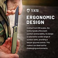 TEKTO F2 Bravo Folding Knife - D2 Steel, Ceramic Ball Bearings