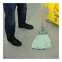 Boardwalk Microfiber Looped-End Wet Mop Heads, Medium, Green, 12/Carton