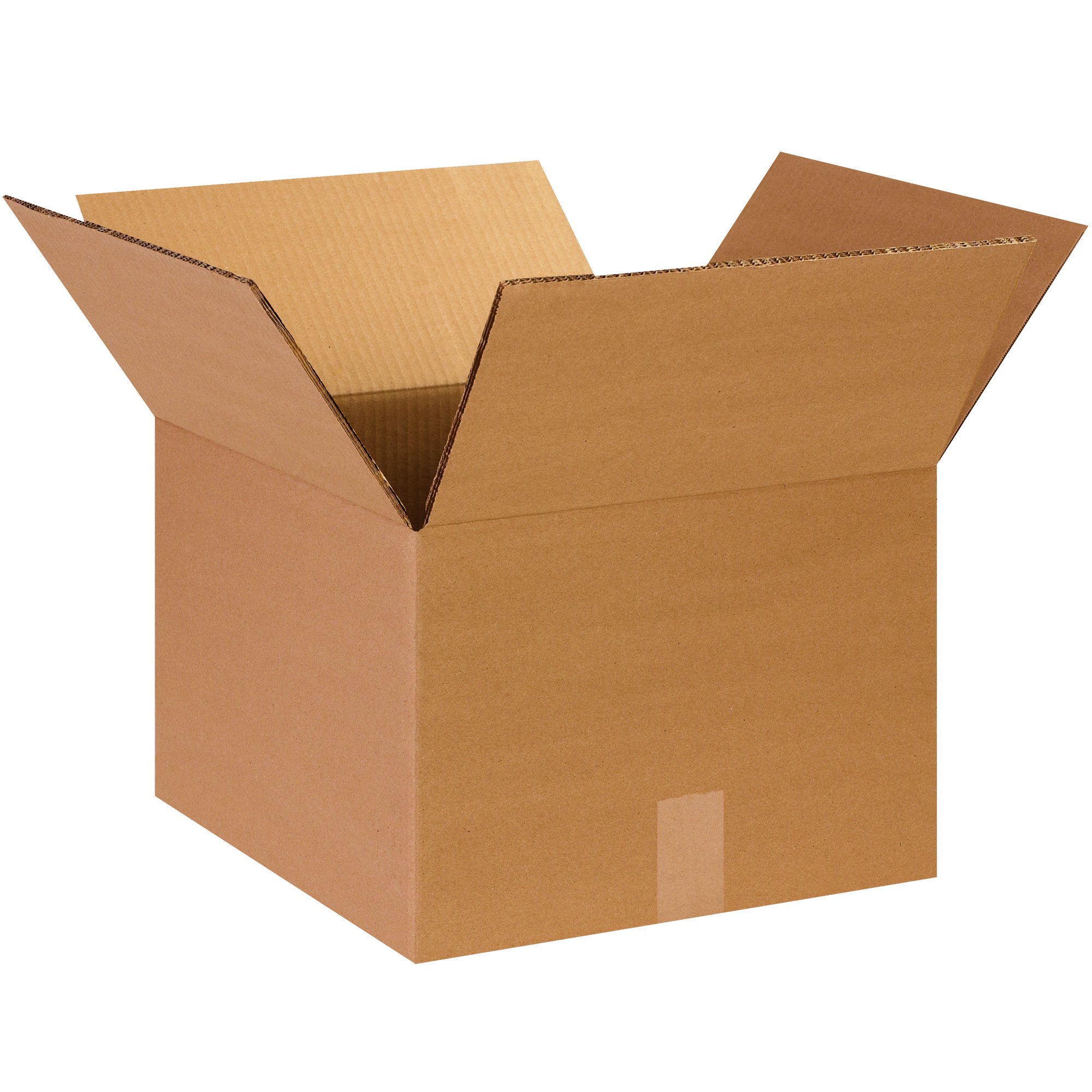 BOX USA 25 Pack of Heavy-Duty Corrugated Cardboard Boxes, 14" L x 14" W x 10" H, Kraft, Shipping, Packing and Moving