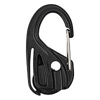 Nite Ize NCJ-25-2R3 CamJam Tie Down Rope Tightener with Carabiner Clip, 2-pack With Cord, Black, 2 Count