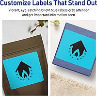 Avery Printable Rectangle Labels, Sure Feed Technology, 3" x 3.75", Bright Blue Labels, Print-to-The-Edge, Laser/Inkjet Printable, 60 Total, Great for Candles and Ingredients 60 labels