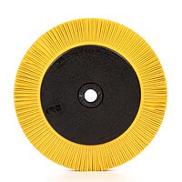 Cubitron Radial Bristle Brush, Aluminum Oxide, 6000 rpm, 8 Diameter x 1 Width, 80 Grit, Yellow (Pack of 1)