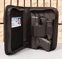 Uncle Mike's Small Notebook/Day Planner Conceal Carry Case Holster, Black