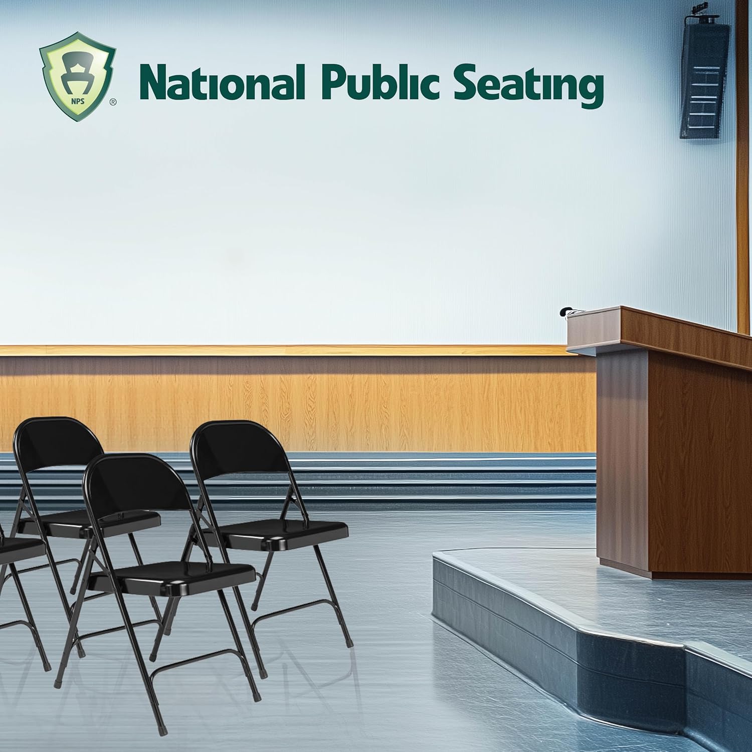 National Public Seating 50 Series Steel Portable Folding Chairs