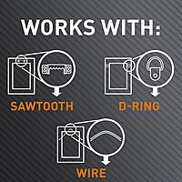 3M CLAW 65 lb. Drywall Picture Hanger with Spot Marker, Gray, 2 Hangers, 2 Spot Markers