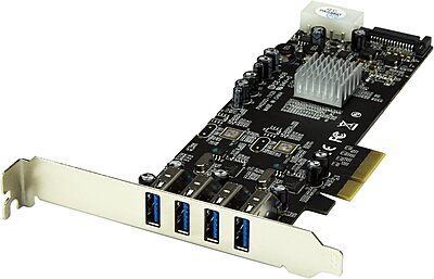StarTech.com 4-Port USB 3.0 PCI Express Card Adapter - PCIe SuperSpeed USB 3.0 Expansion Card w/ 2 Dedicated 5Gbps Channels