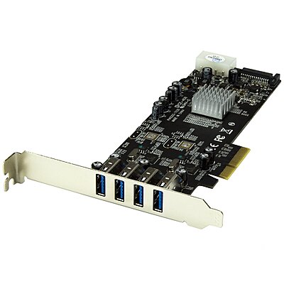 StarTech.com 4-Port USB 3.0 PCI Express Card Adapter - PCIe SuperSpeed USB 3.0 Expansion Card w/ 2 Dedicated 5Gbps Channels
