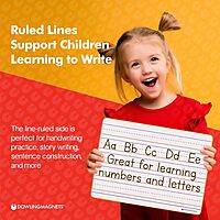 Dowling Magnets Magnetic Dry-Erase Boards – Double-Sided Ruled/Blank – 12" Long x 8.75" Wide – Pack of 5. (735206), White