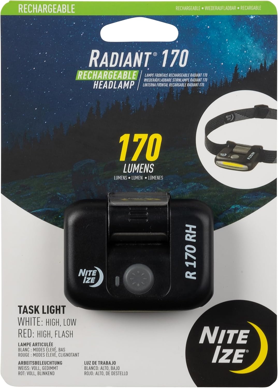 NITE IZE Radiant 170 Rechargeable Headlamp
