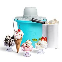 NOSTALGIA 4-Quart Electric Ice Cream Maker - Old Fashioned Design