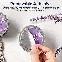 Avery Matte White Removable Round Labels, Sure Feed Technology, Print-to-The-Edge, 1-2/3" Diameter, 300 Removable Labels, Laser/Inkjet Printable 300 labels