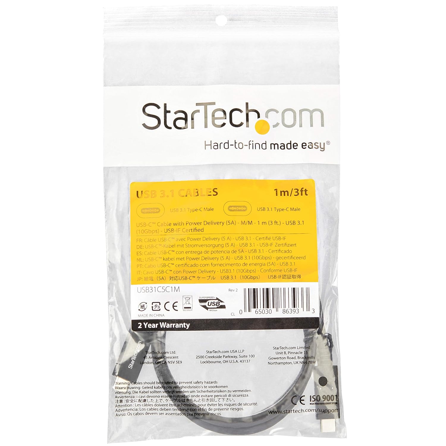 StarTech USB-C Cables & Adapters