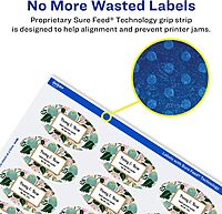 AVERY Matte White Oval Labels, Sure Feed Technology, 4.25" x 3.25"