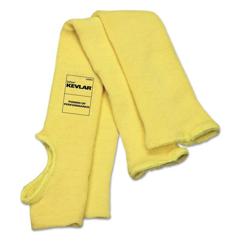 MCR Safety 9378TE Economy Series Dupont Kevlar Fiber Sleeves, One Size Fits All, Yellow, 1 Pair