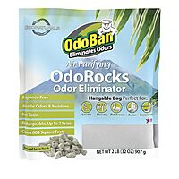 OdoBan Air Purifying OdoRocks Natural Odor Eliminator Made from Natural Volcanic Rocks, Made in the USA, Fragrance Free, 2 Pound Bag 32 Ounce (Pack of 1)