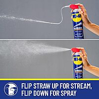 WD-40 Multi-Use Product Featuring an 8-inch Flexible Straw EZ-Reach to Help You Get to Hard to Reach Spaces to Save Time on Jobs, for Lubricating, Penetrating & Preventing Rust, 14.4 oz Spray Can