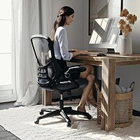 Flash Furniture Porter High-Back Mesh Ergonomic Swivel Office Chair with Adjustable Lumbar Support and Flip-Up Armrests