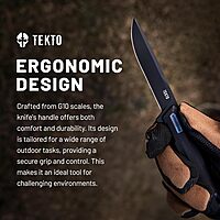 TEKTO F2 Bravo Folding Knife - D2 Steel, Ceramic Ball Bearings
