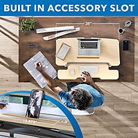 Mount-It! 38in Wide Height Adjustable Standing Desk Converter with Keyboard Tray