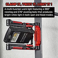 Streamlight 61523 BearTrap 360 2000-Lumen Rechargeable Work Light with Spot and Floods Modes, Rotating Body
