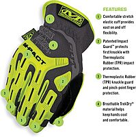 Mechanix Wear Hi-Viz M-Pact Open Cuff Gloves