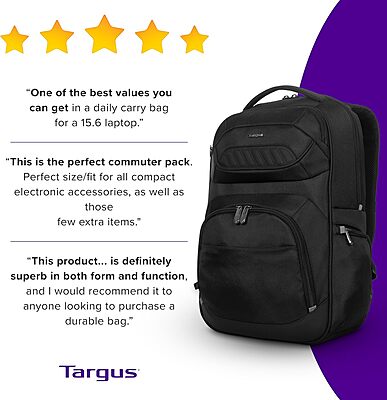Targus Legend IQ Laptop Backpack Travel Backpack for Laptops up to 16-Inches Backpack for Men and Women, Black (TSB705US) Legend Iq Backpack