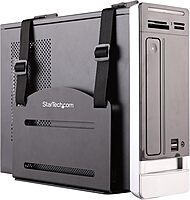 StarTech.com Wall Mount CPU Holder - Adjustable Width 4.8in to 8.3in - Metal - Computer Tower Mounting Bracket for Desktop PC (CPUWALLMNT)