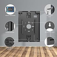 Mount-It! Anti-Theft Low-Profile Lockable Steel Tablet Wall Mount