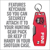 Real Avid FINI Shotgun Tool Choke Wrench with Shotgun Scope Adjuster and Shotgun Keychain