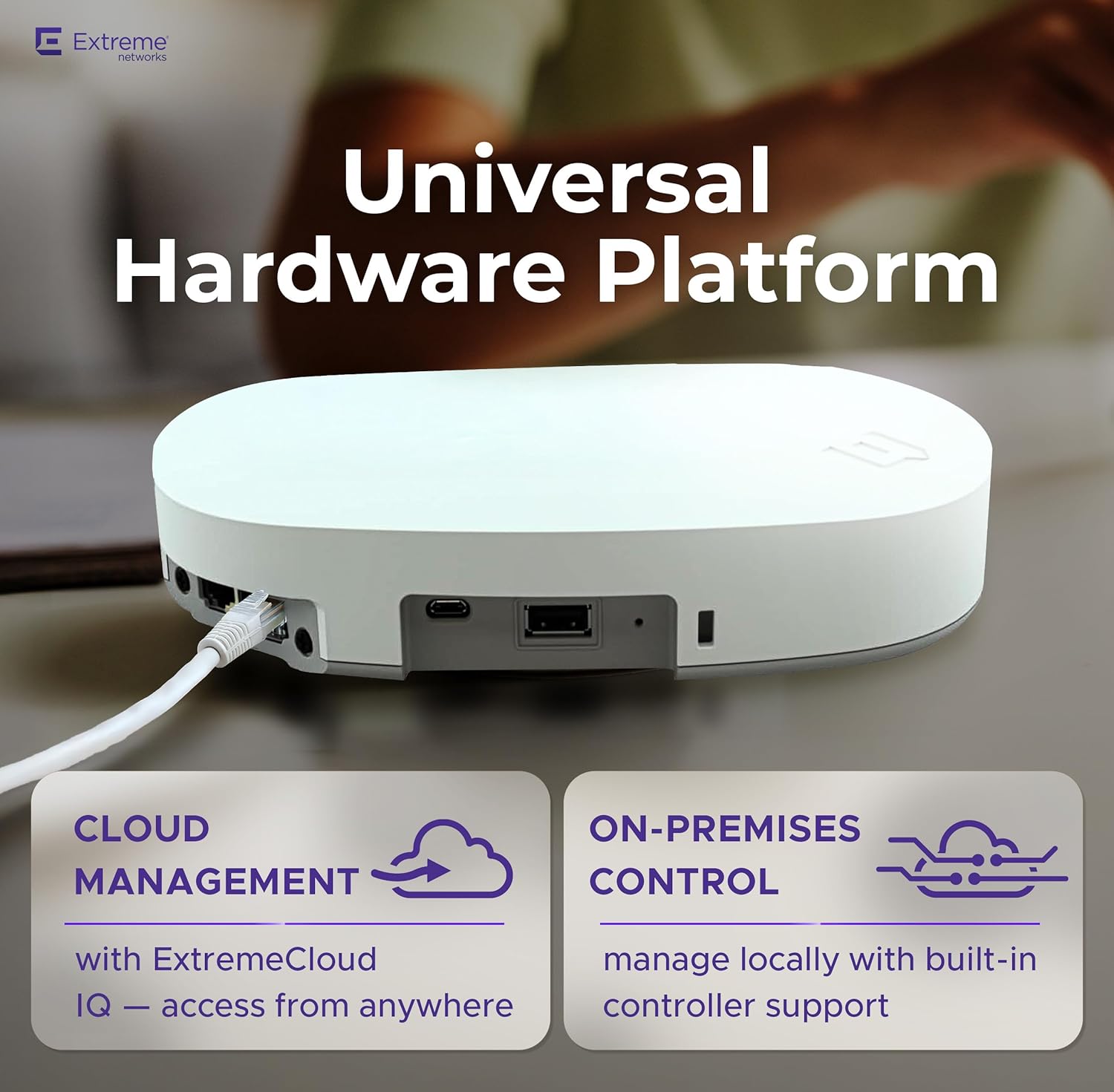 AP4000-WW Tri-Radio Indoor Wi-Fi 6E Access Point - 2.4GHz/5GHz/6GH, Multi-OS Support, Cloud-Managed with ExtremeCloud IQ