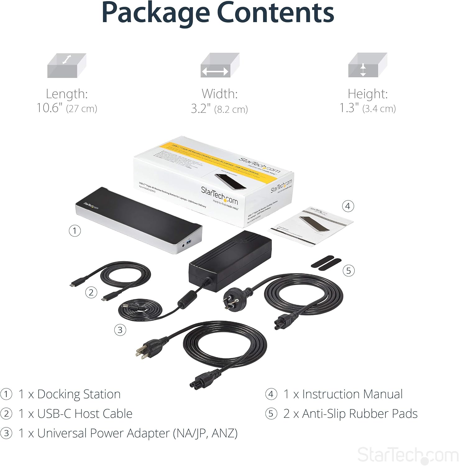 StarTech.com Universal USB-C Laptop Docking Station (Dual & Triple Monitor)