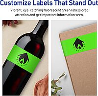Avery Printable Rectangle Labels, Sure Feed Technology, 1-1/2" x 7-1/2", Neon Green Labels, Print-to-The-Edge