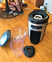 Espressione Professional Conical Burr Coffee Grinder, 8.5-Oz Hopper, 15-Level, Black/Silver