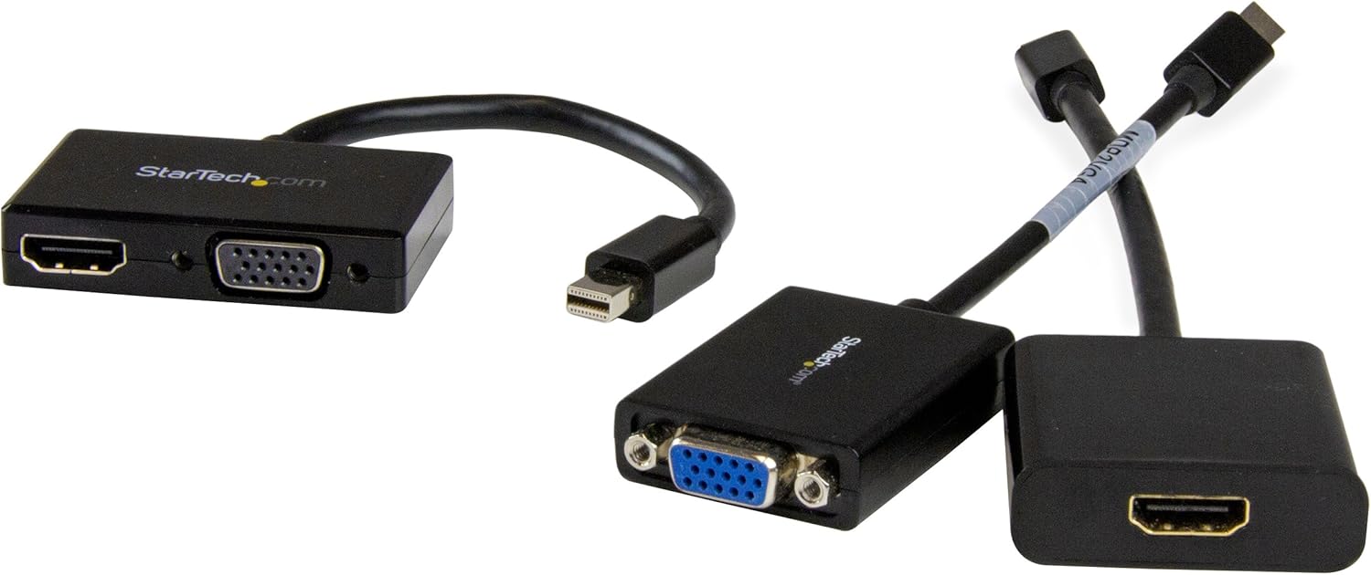 StarTech.com Mini DisplayPort to HDMI or VGA 2-in-1 Travel Adapter