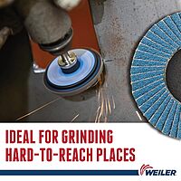 WEILER BobCat Zirconia Alumina Flap Discs, Plastic Backing, for Die Grinders