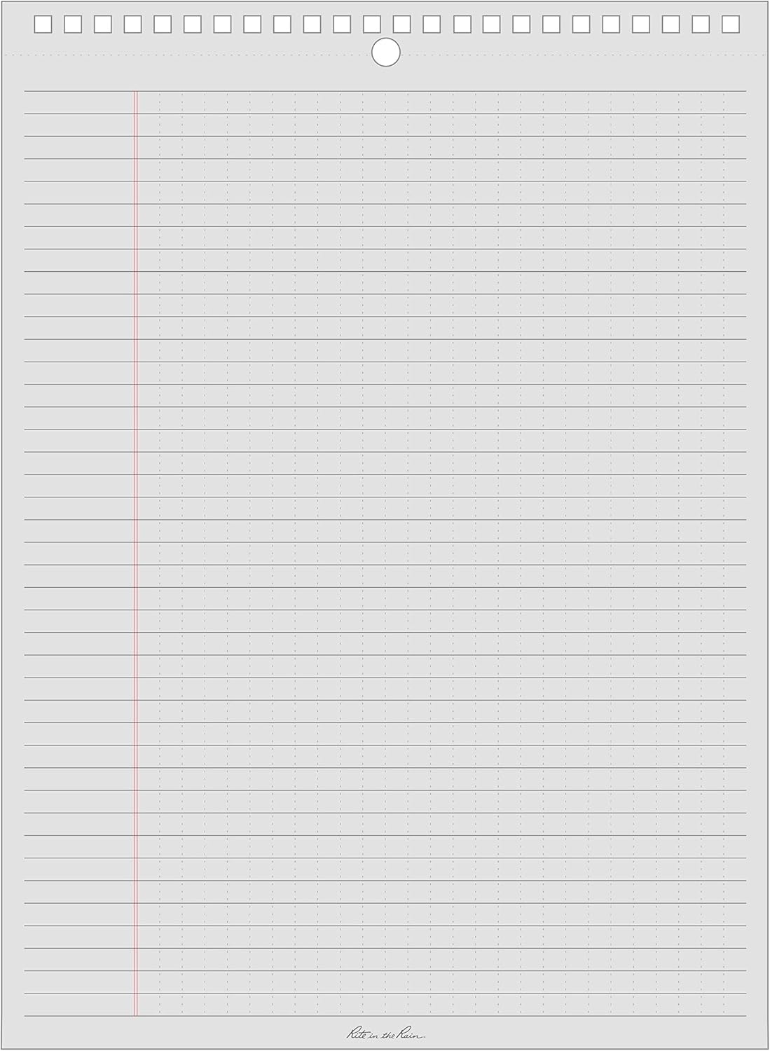 Rite in the Rain Weatherproof Legal Pad, 8.5" x 11", Gray Cover, Legal Pattern (No. LP785) 1 Pack