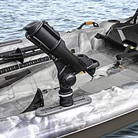 RAILBLAZA MiniPort Kayak Track Mount Base for Rod Holders, Easy Installation with No Tools Required black