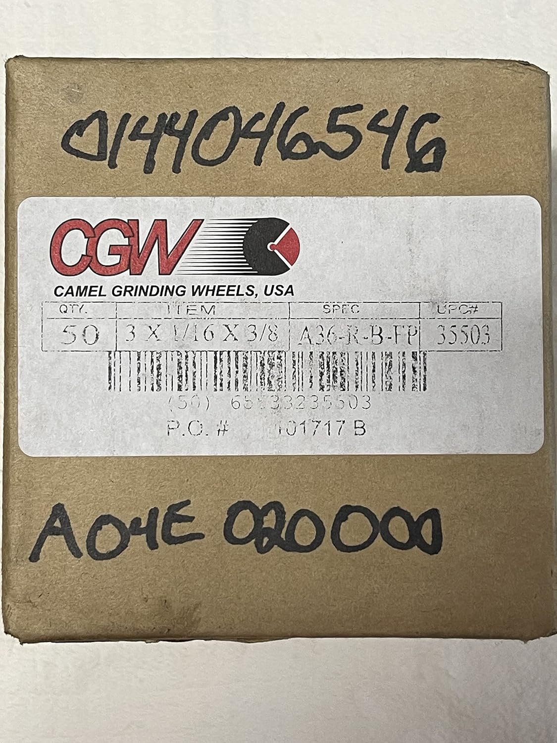 CGW 3X1/16X3/8 T1 A-36-R-BF (35503) (50/Each)