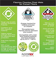 FLOORTEX Cleartex Enhanced Polymer Lipped Chair Mat for Carpets up to 3/8"